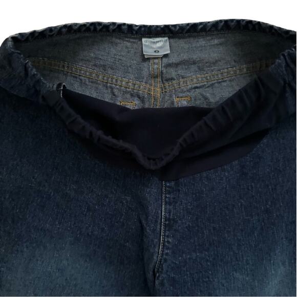 Motherhood Maternity Jeans Pants Dark Blue Wash Straight Leg Denim Small NEW - Picture 9 of 12